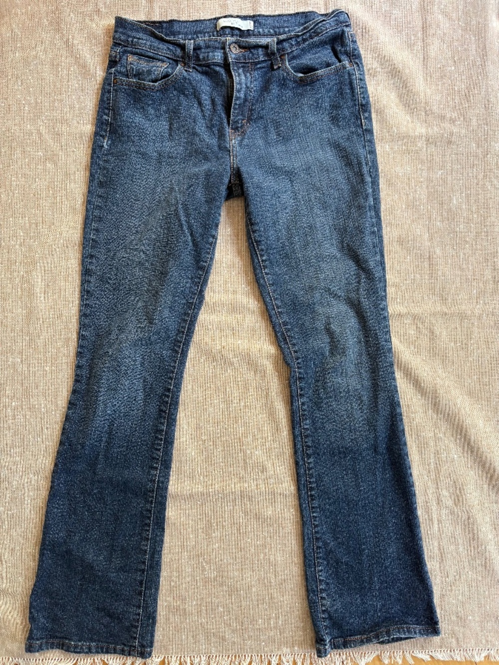 Levis 515 Bootcut Jeans Classic Mid Rise Blue Stretch Denim Pants Size 10 Long